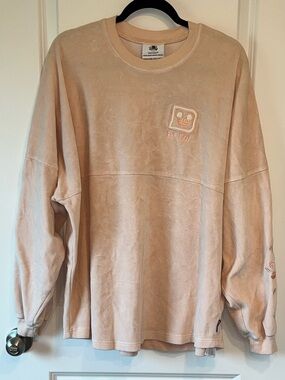 Disney World Spirit Jersey Sweatshirt Women’s XL Pink Embroidered Velour